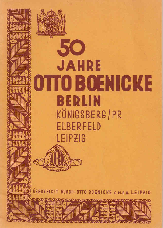 Zigarren-Katalog • 50 Jahre Otto Boenicke Titelbild